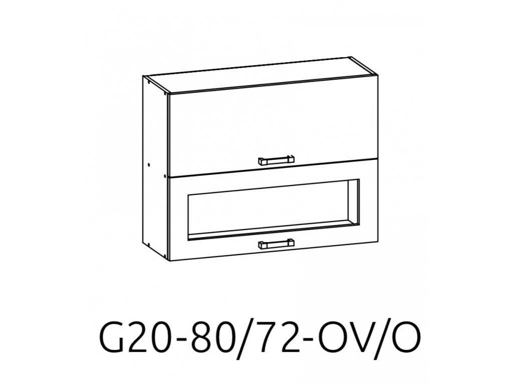 G2O-80/72-OV-O horní skříňka s výklopnými dvířky kuchyně Plate
