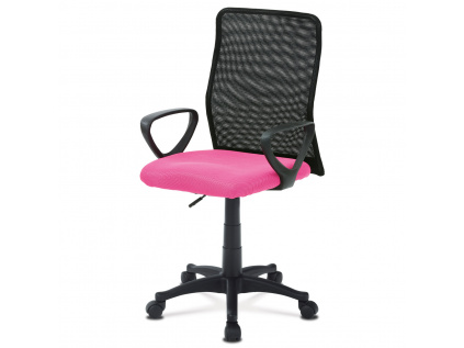 Kancelářská židle, látka MESH růžová / černá, plyn.píst - KA-B047 PINK