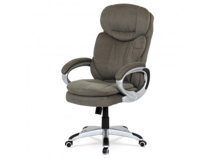 Kancelářská židle, houpací mech., šedá látka, plast. kříž - KA-G198 GREY2