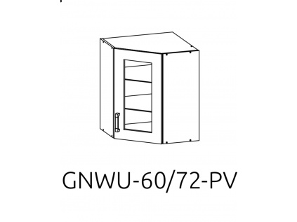 GNWU-60/72 PV (LV) horní rohová skříňka vnitřní kuchyně Edan