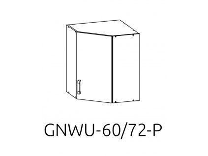 Horní rohová kuchyňská skřínka Verdi vnitřní GNWU-60/72