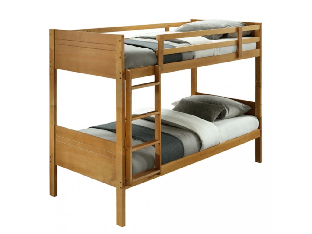 Patrová postel, masivní dřevo, dub, MAKIRA