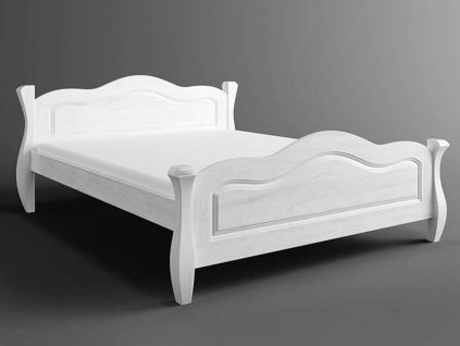 Bílá postel AUSTIN Romance z borovicového masivu