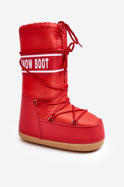 Dámske snehule farba červená kód obuvi NB618 RED