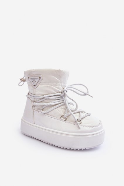Detské členkové topánky farba biela kód obuvi HY843-9 WHITE