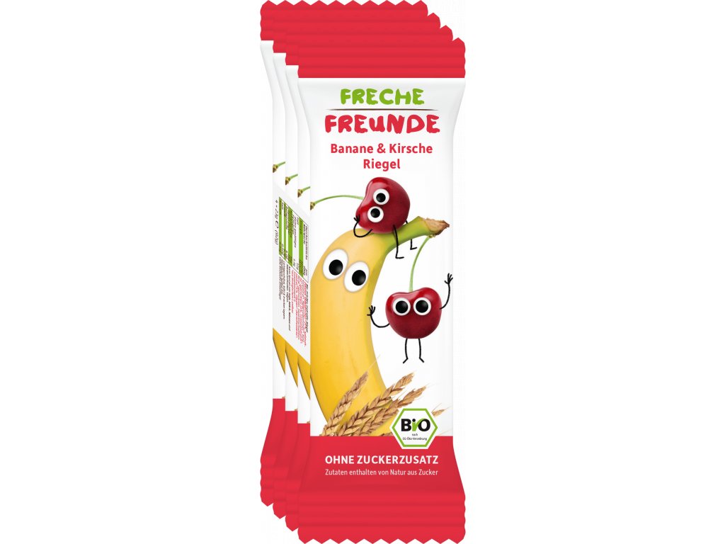 Freche Freunde - BIO Ovocná tyčinka - Banán a třešeň 4x23g