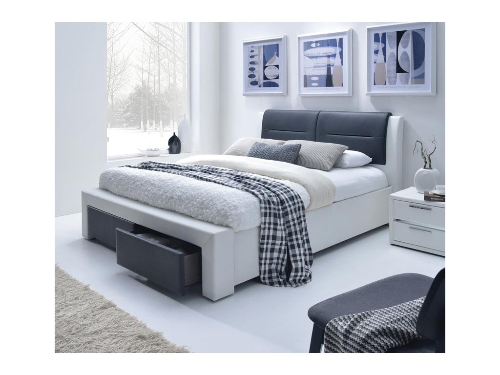 CASSANDRA S postel 160 bílá/černá