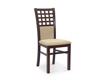 GERARD 3 židle tmavý ořech/TORENT BEIGE