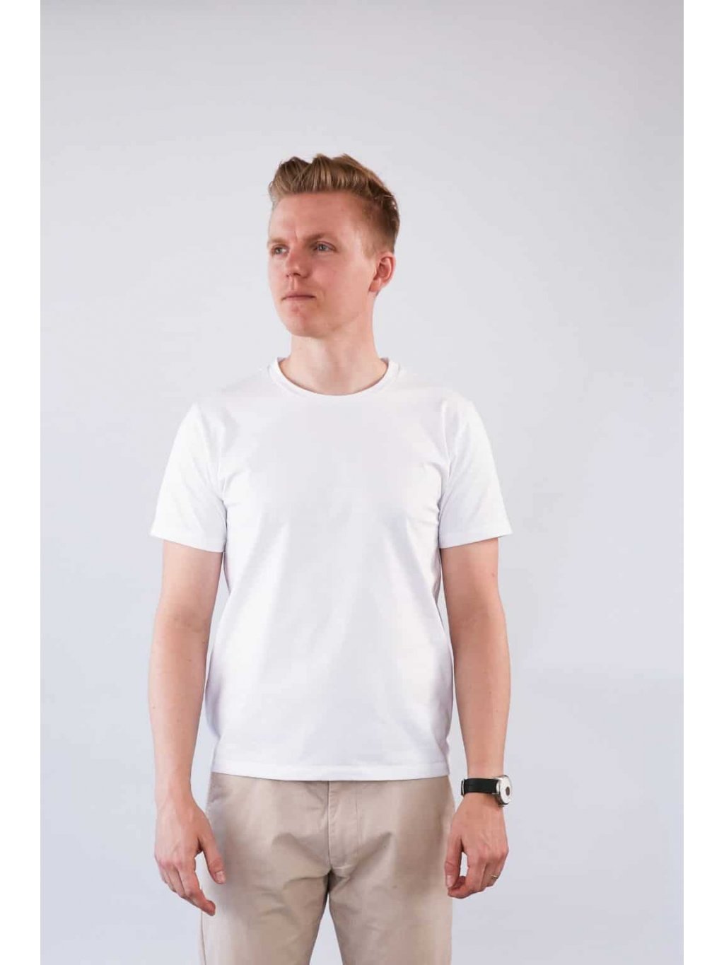 Bílé pánské tričko Basic – nanoSPACE by LADA
