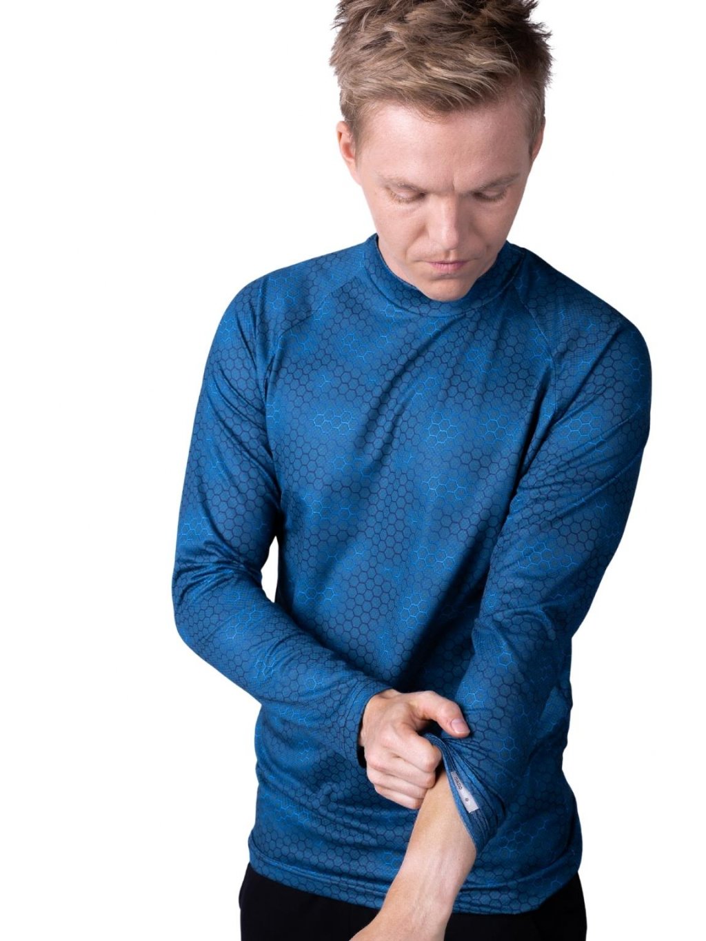 Tmavě modré ultralehké pánské termo triko Plastic nanosilver®  ultralight, vhodné na zimní sporty