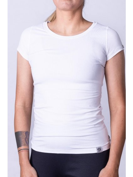 Bílé dámské triko s krátkým rukávem nanosilver®