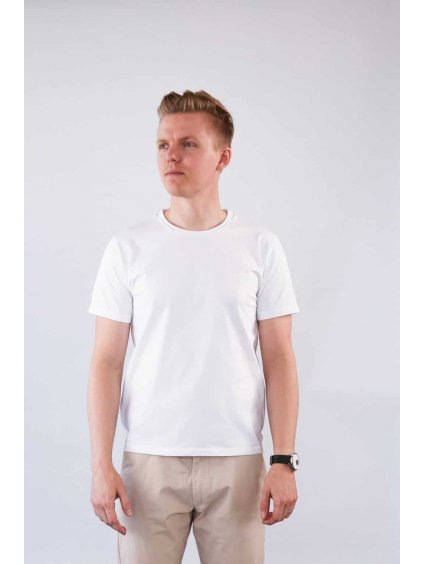 Bílé pánské tričko Basic – nanoSPACE by LADA