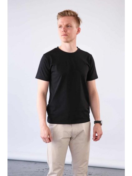Černé pánské tričko Basic – nanoSPACE by LADA