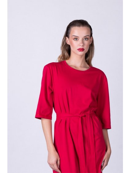 Červené minimalistické šaty TUNIQ – nanoSPACE by LADA