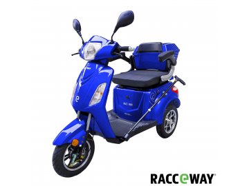 Elektrický tříkolový vozík RACCEWAY VIA, modrý lesklý
