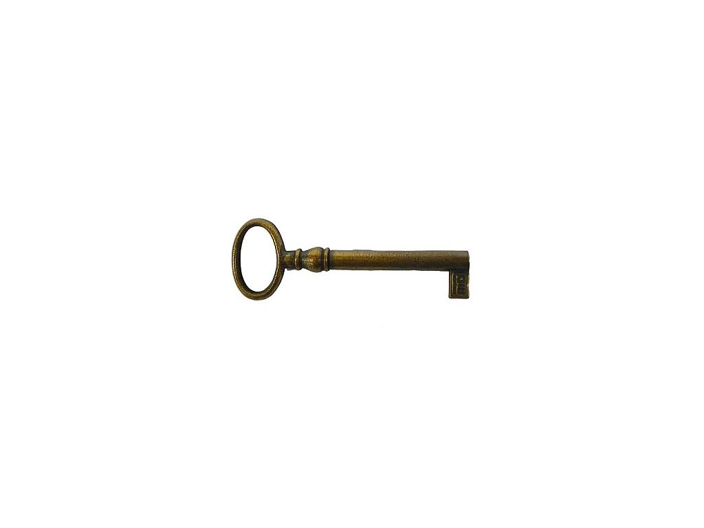 Nábytkový klíč  (povrchová úprava mosazná patina), l=69mm