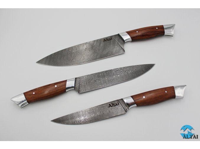 Sada ručně kovaných, prémiových nožů z damaškové oceli Masterchef  do kuchyně