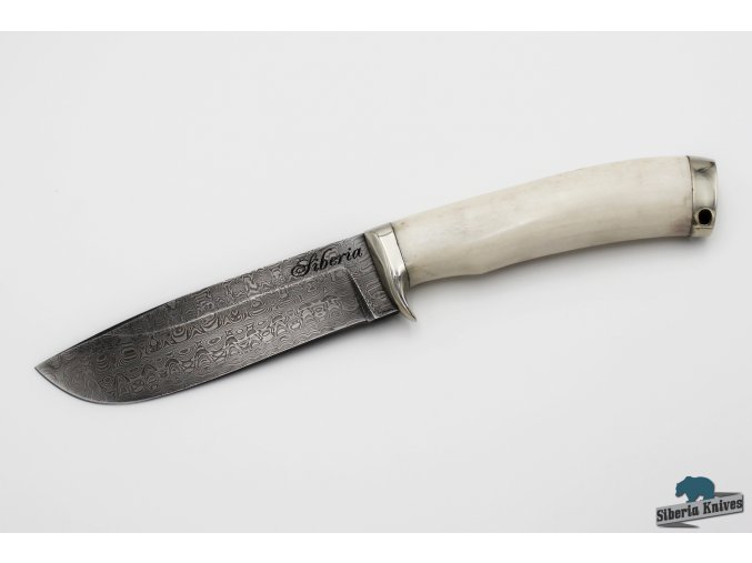 Lovecký nůž z damaškové oceli Los 2