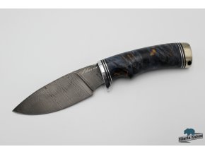 Lovecký nůž z damascénské oceli Hranostaj