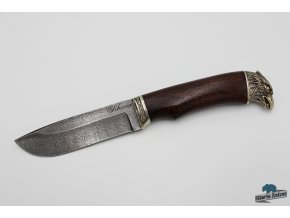 Ručně kovaný lovecký nůž z damaškové oceli Hawk