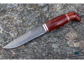 Ručně kovaný nůž z damascenské oceli Rys