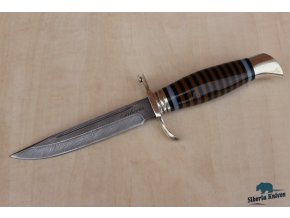 Lovecký nůž z damaškové oceli Přehlídkový