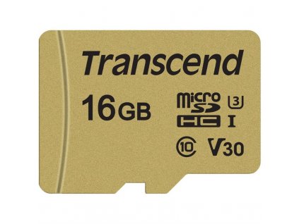 Paměťová karta Transcend 500S microSDHC 16GB UHS-I U3 (Class 10) (95R/60W) + adapter
