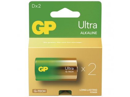 Baterie alkalická GP Ultra D (LR20), 2 ks