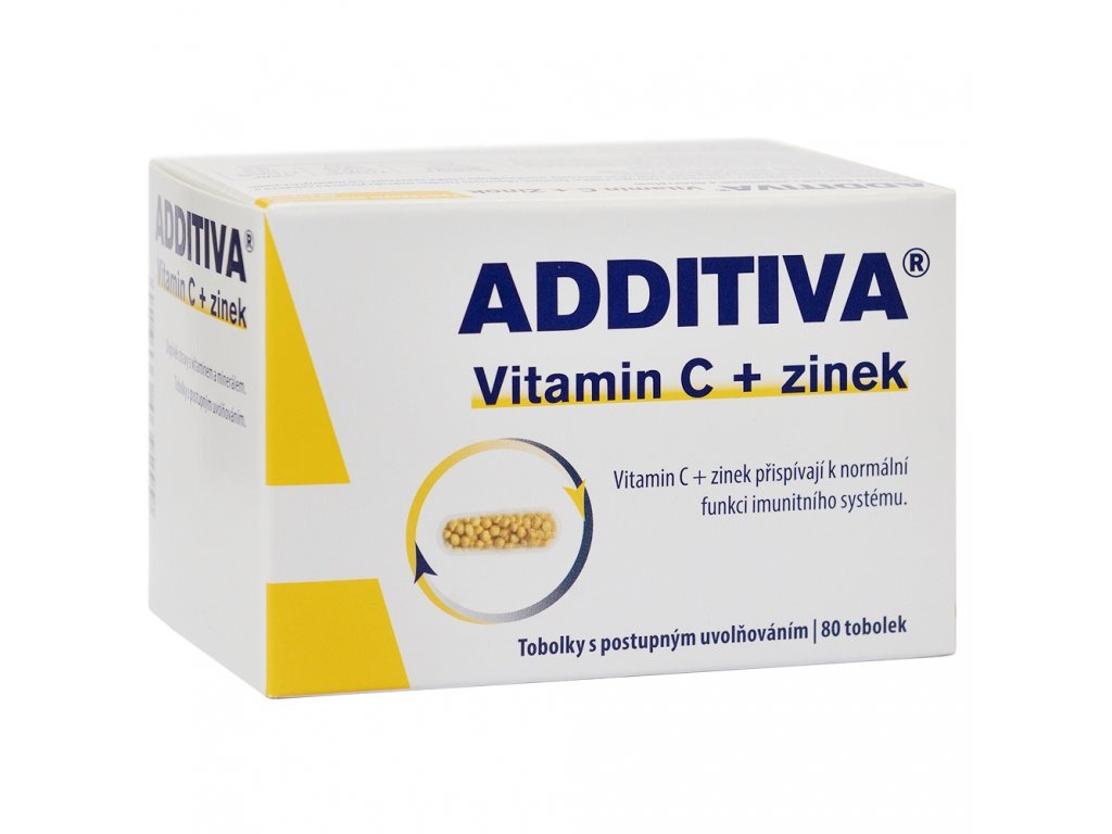 Additiva Vitamín C + Zinok, 80 cps.