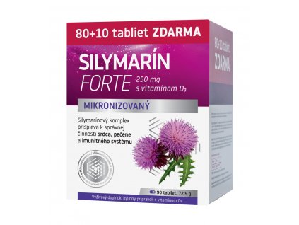 Silymarin forte 4 Pečeň + Imunitný systém, 90 tabliet