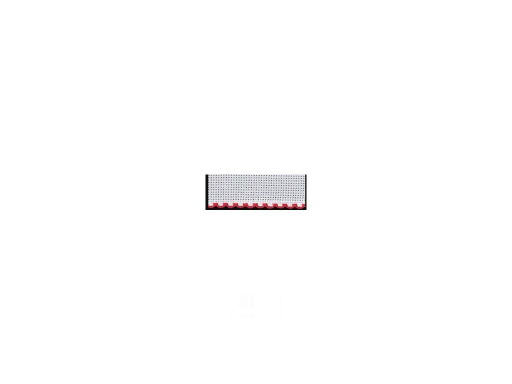 ZW7195-19 Vyšívací stuha - červený okraj š.10cm (50cm)