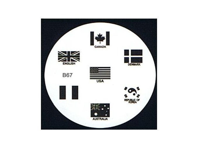 Destička na razítka B67 vlajky