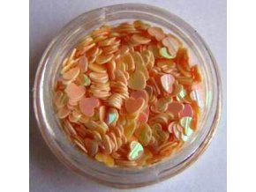 Zdobení nehtů srdíčka (oranžové) 500ks