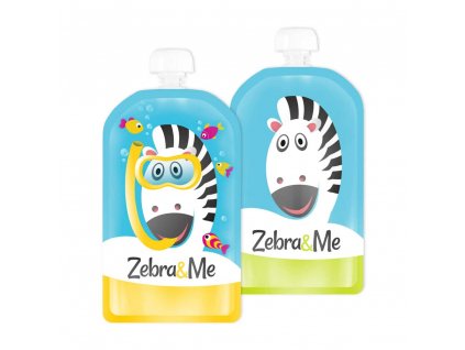 Zebra&Me kapsičky na dětskou stravu pro opakované použití 2ks