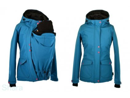 Shara Softshellová bunda zimní, jednobarevná - přední nošení