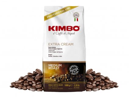 zrnkova kava kimbo espresso bar extra cream 1kg nejkafe cz