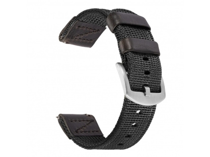 Módní nylonový řemínek na hodinky doplněný kůží BBS02