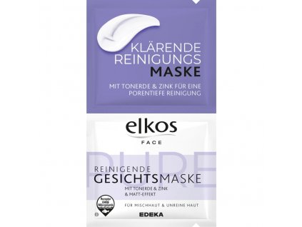 Elkos Vyjasňovací čistící maska s bílým kaolínem a zinkem 2x8ml  - originál z Německa