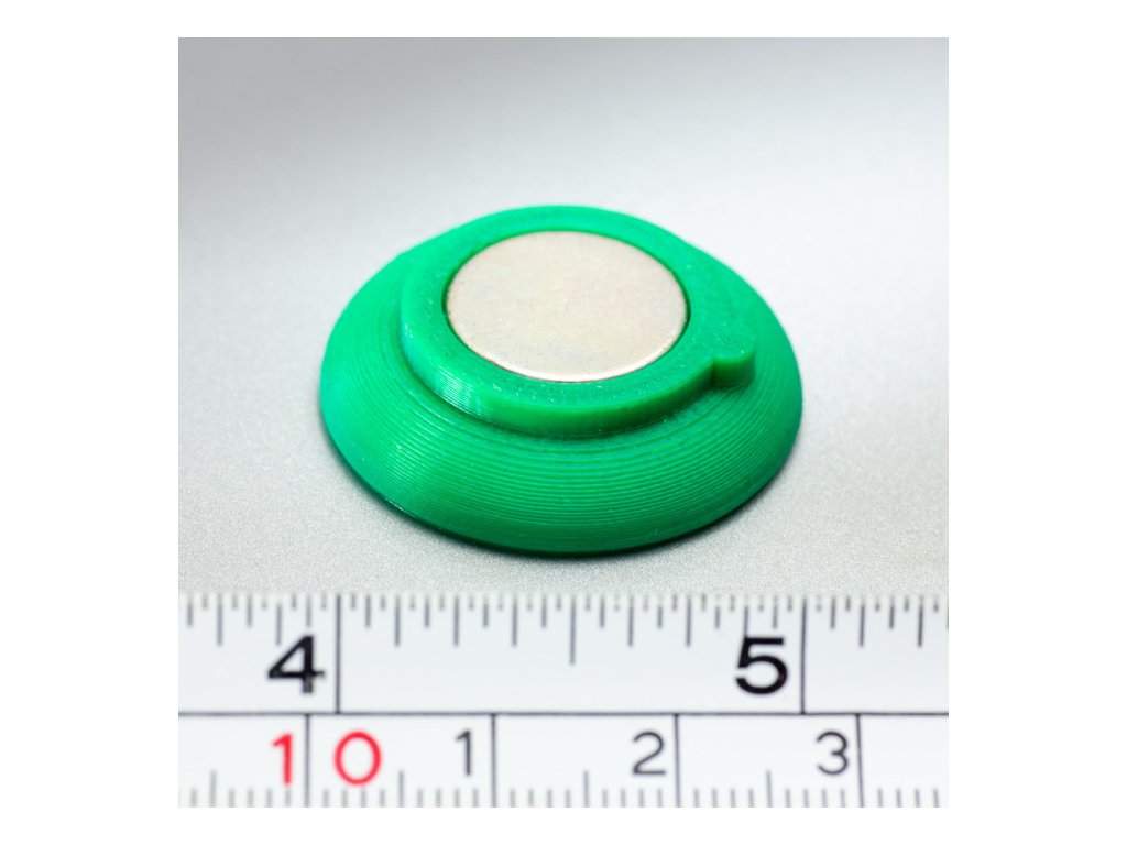 Velmi silný magnet v plastovém pouzdře bez potisku - zelený