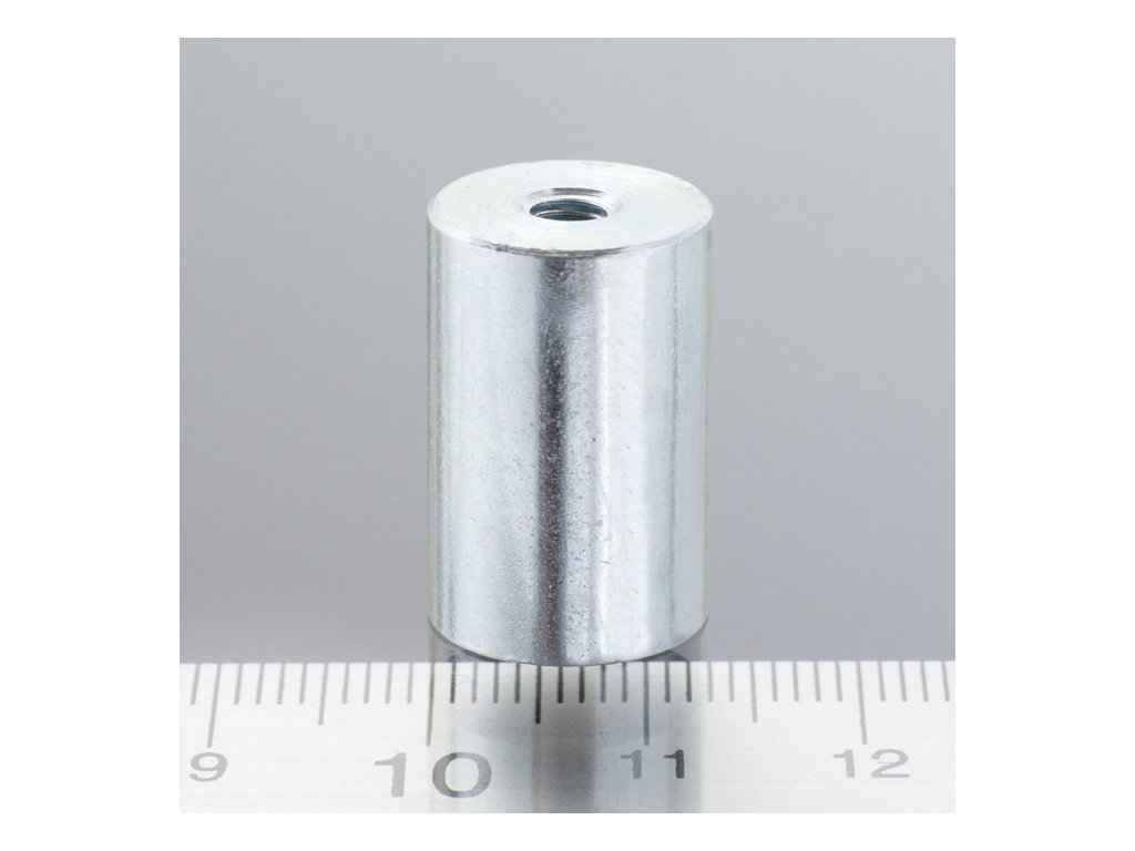 Magnetická čočka válcová pr. 13 x výška 20 mm s vnitřním závitem M4. délka závitu 7 mm