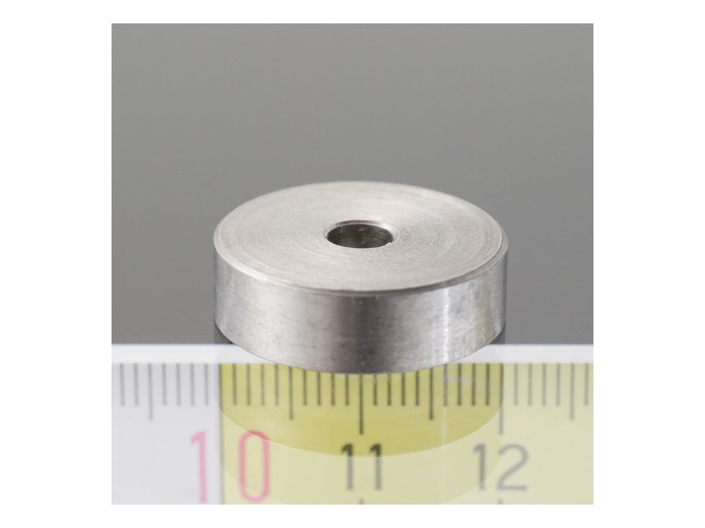 Magnetická čočka pr. 20 x výška 6 mm, vnitřní díra pro šroub pr. 4,5 mm, SmCo magnet