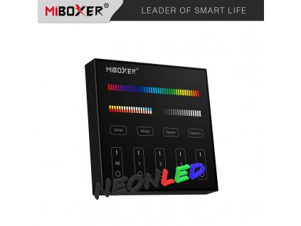 MiBoxer B4-B Panelový ovládač čierny pre RGB+CCT LED pásy, batériový, magnetický