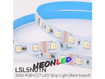 MiBoxer LSL5N01N Flexibílny RGB+CCT LED pás 24V, SMD5050 5 v 1, IP20, 7,6W/m, 60led/m