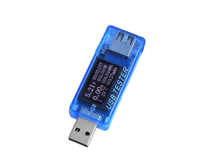 USB měřič proudu, napětí, kapacity a výkonu Keweisi KWS-MX17