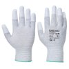 Automatové antistatické PU prstové rukavice šedé