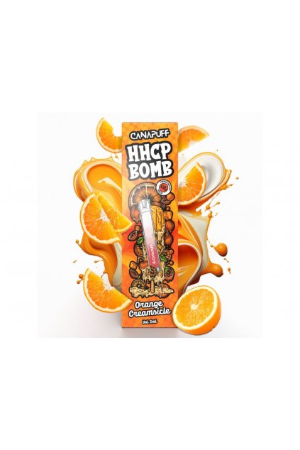 Canapuff HHCP Bomb Orange Creamsicle e cigareta