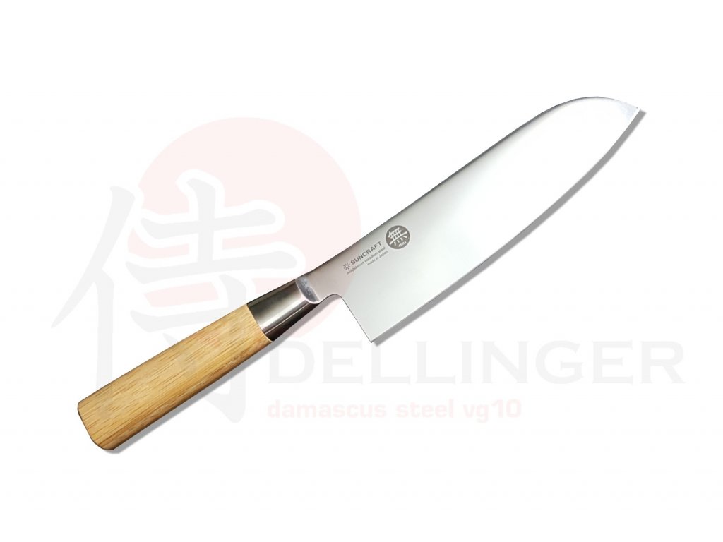 Santoku 167mm-Suncraft Senzo Bamboo-High carbon-japonský kuchyňský nůž