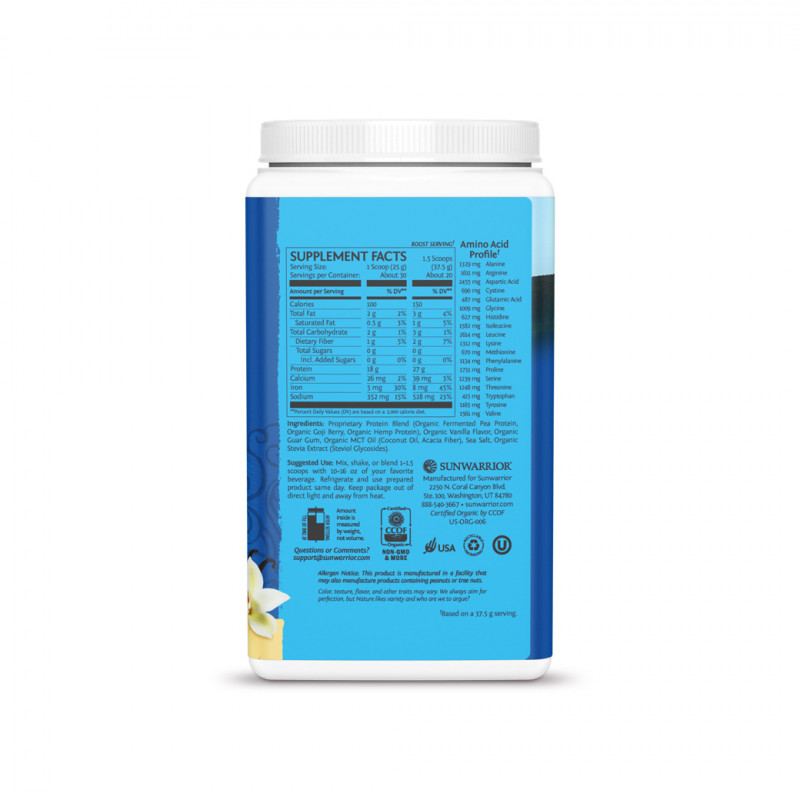 Protein Blend BIO vanilkový 750g SUNWARRIOR Obrázek