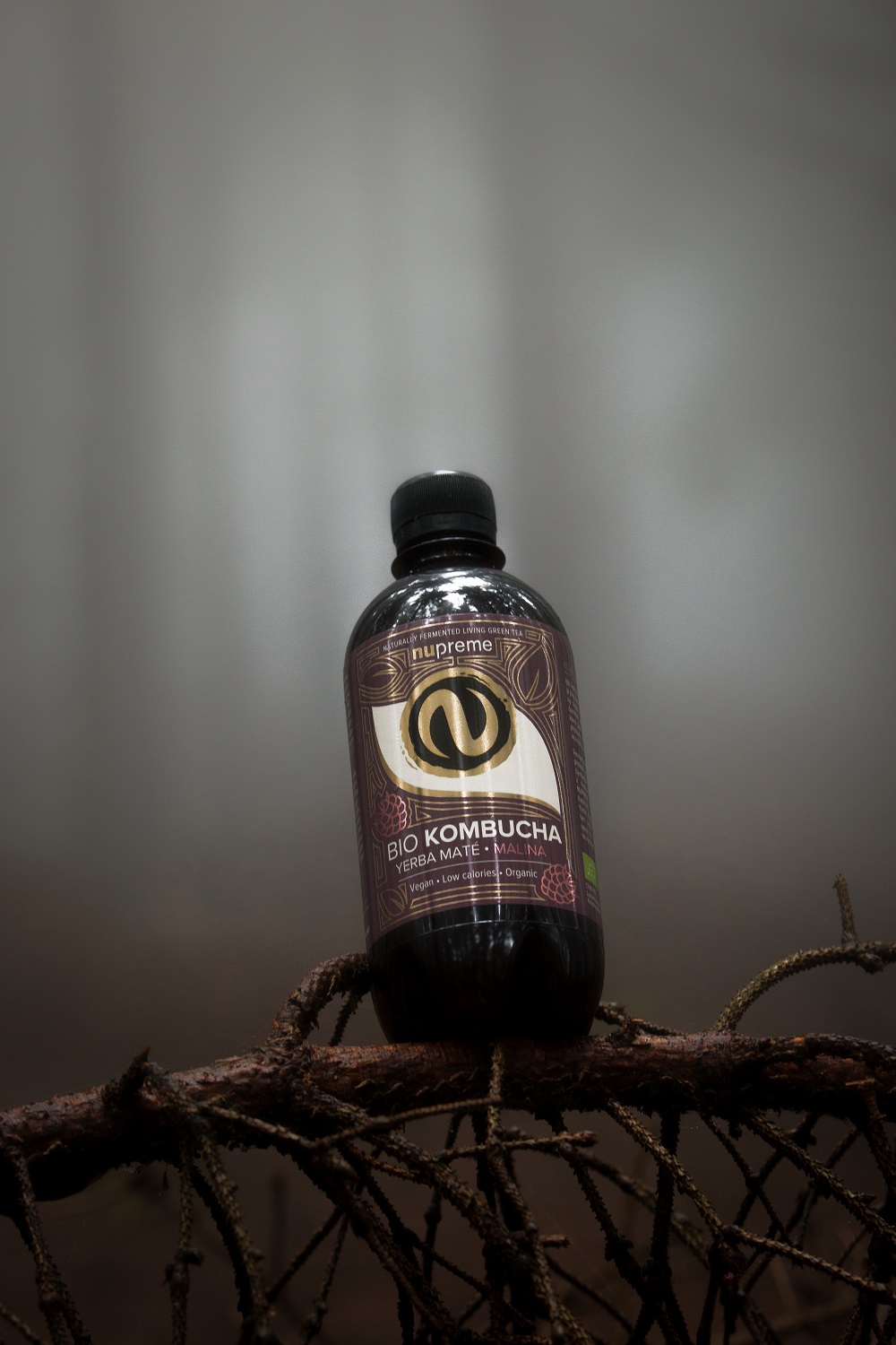 Kombucha Yerba Maté malina 400 ml BIO NUPREME Obrázek