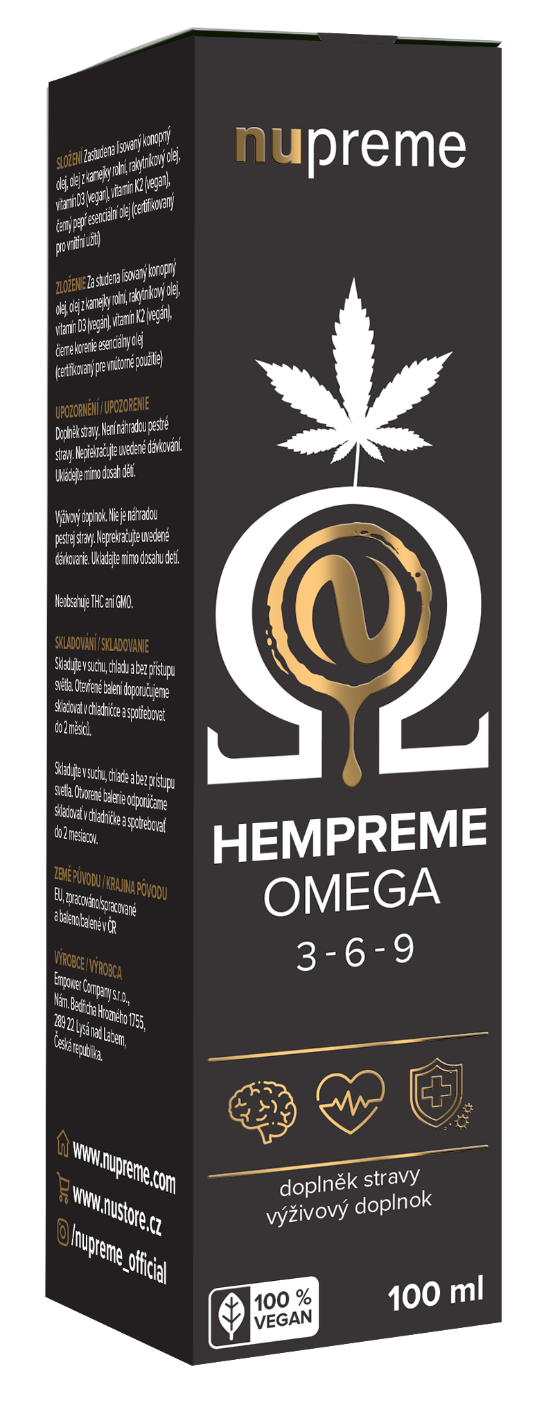 Hempreme Omega 3-6-9 100ml NUPREME Obrázek
